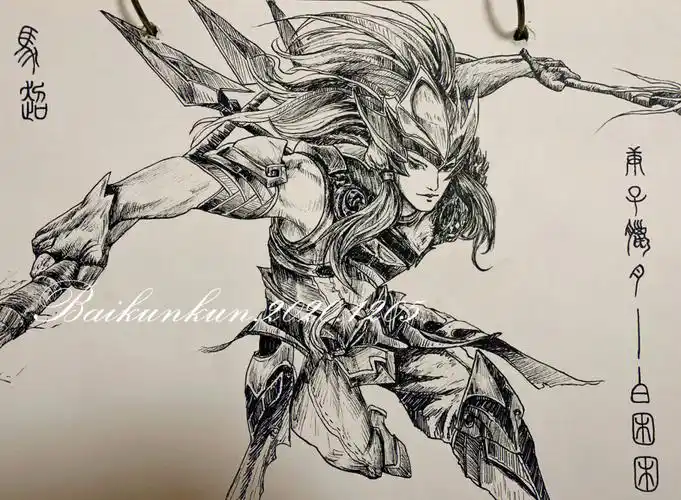 手绘王者荣耀英雄系列战士篇二马超