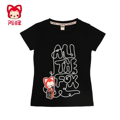 【清仓】正品 阿狸夏款 t恤男女情侣款短袖短裤时尚 七夕创意礼物