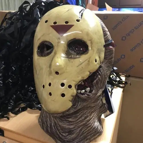 万圣节黑色星期五杰森面具弗莱迪大战杰森化装派对乳胶恐怖面具