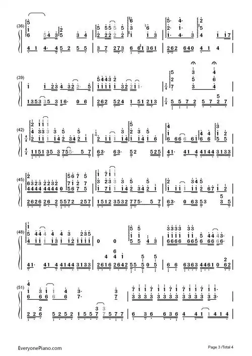 爱与诚我是歌手古巨基双手简谱预览3