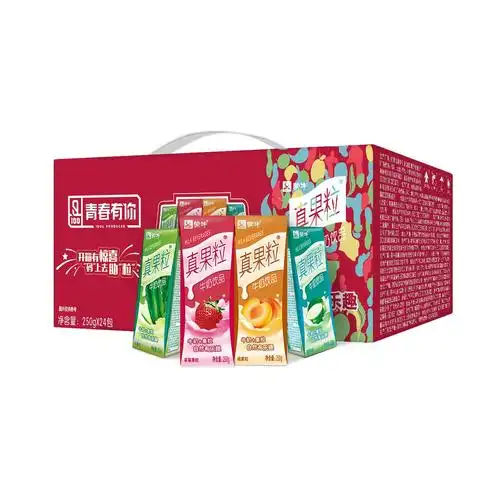 礼盒12月新品蒙牛真果粒缤纷250g24盒整箱四种含乳饮料