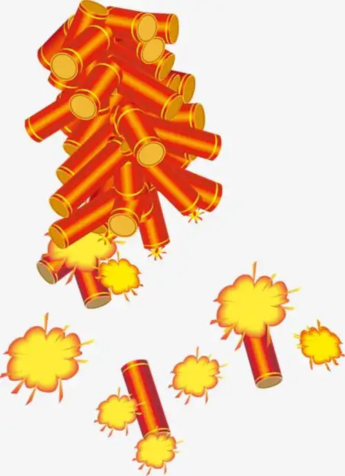 放鞭炮的卡通图