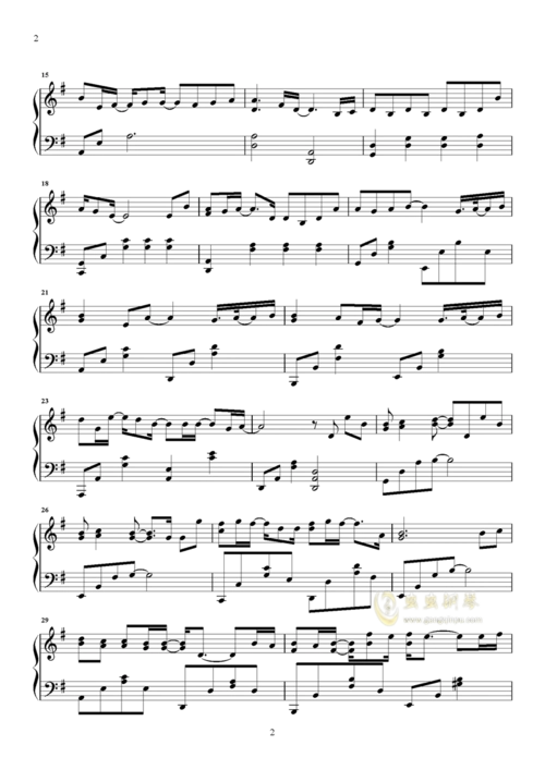 可乐钢琴谱 第2页