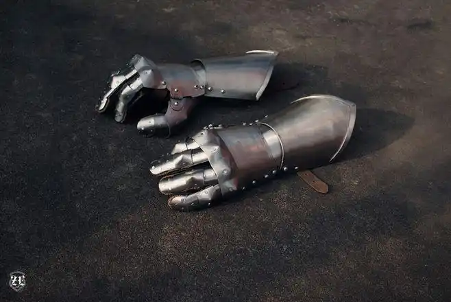 ze 【板甲铁手套】三大骑士团 十字军骑兵 中世纪兵器 护手不锈钢