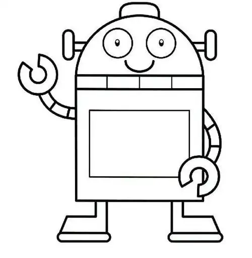 机器人简笔画画法图片欣赏