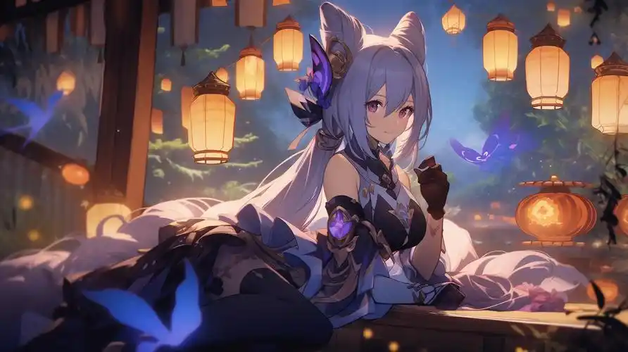 幽谷里的刻晴【ai绘高清壁纸】