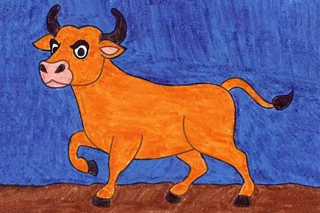 画牛简笔画小动物彩色 简笔画图片大全-蒲城教育文学网