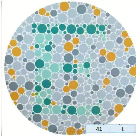 红绿黄色盲色弱测试看答案对照