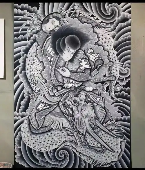 龙王太郎#安刺青  #纹身刺青  #tattoo  #安新县  #龙王太郎纹身