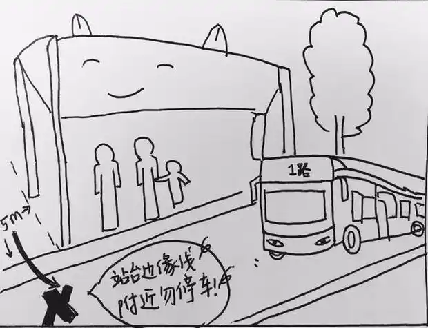 人行道简笔画 人行道简笔画图片