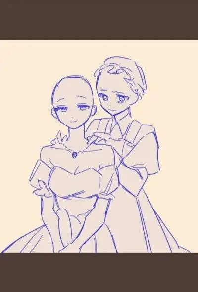 【线稿模板】"闺蜜当然要从小玩.