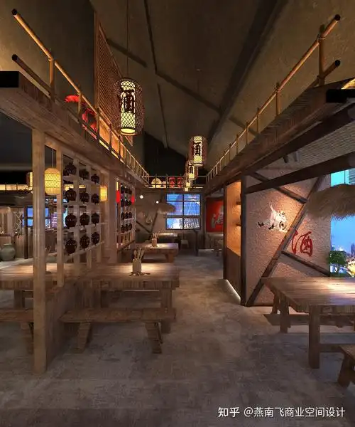 照明风格一个店面的照明其实也是店面装修的关键因素之一,川菜馆的