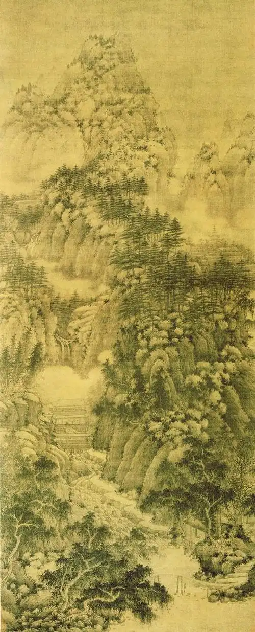 淡墨轻岚五代宋初巨然山水画欣赏