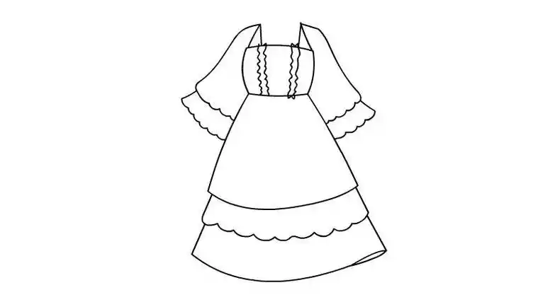公主裙简笔画 公主裙简笔画画法-酷帝达百科