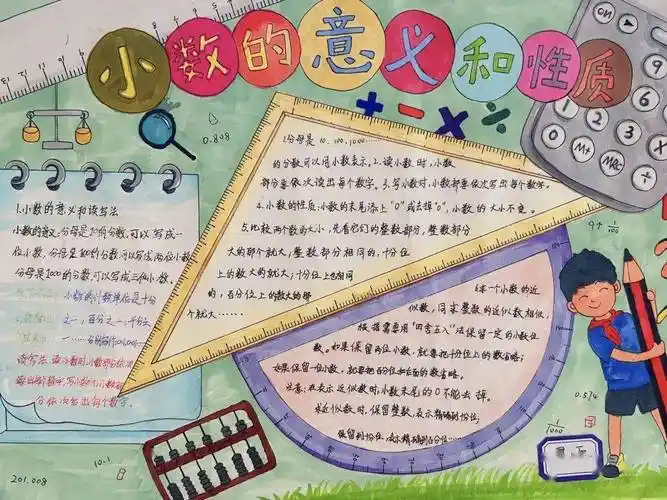 本次数学小报采用手抄报的形式,通过四人小组合作,收集资料,动手设计