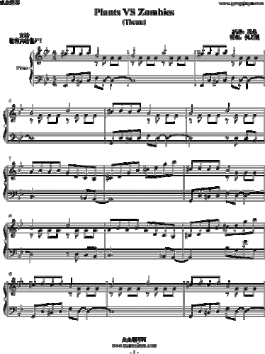 植物大战僵尸夜晚简谱