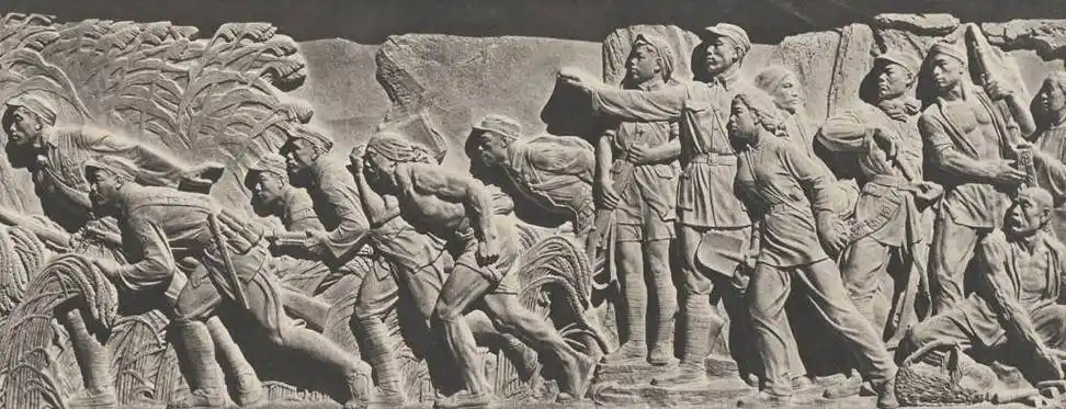 英雄丰碑丨人民英雄纪念碑浮雕:抗日游击战争_作品_战斗_画面