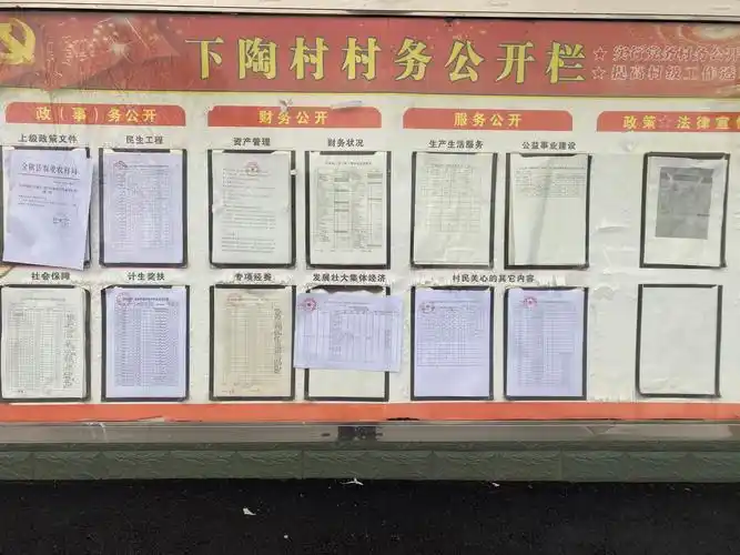 全椒县二郎口镇下陶村公示栏