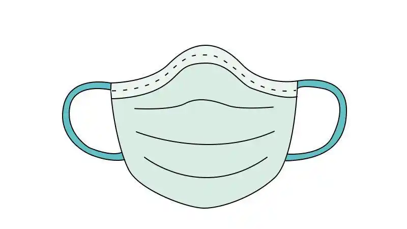 口罩简笔画步骤图