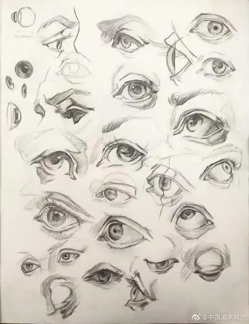 眼睛的画法素描 速写