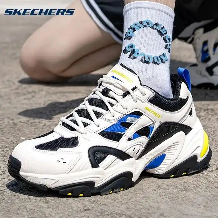 skechers斯凯奇熊猫鞋机甲男春夏厚底耐磨老爹鞋休闲运动 - 抖音