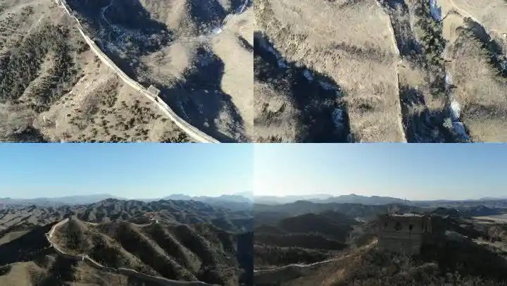 北京密云 古北口长城 航拍4k