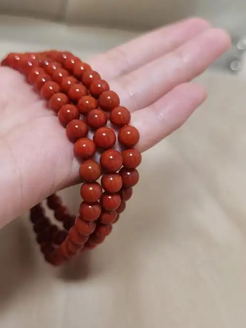 火焰纹南红多圈手串