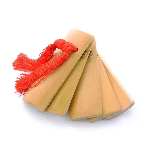 山东竹板 舞台演奏天然老竹铜钱响板 儿童快板初学_快板_打击乐器