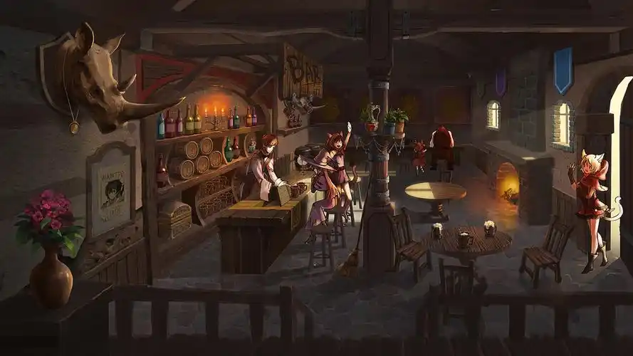 小酒吧|插画|游戏原画|侯小侯 - 原创作品 - 站酷 (zcool)