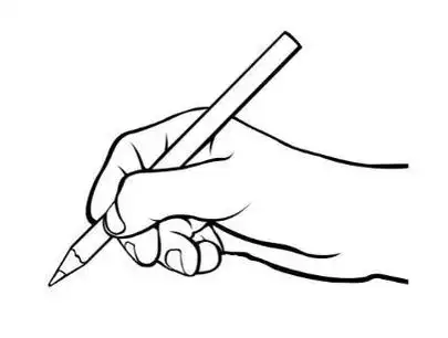 握笔的手简笔画