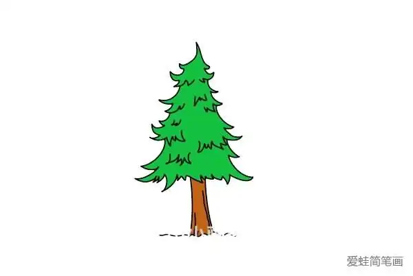 松树简笔画_其他植物简笔画-简笔画大全