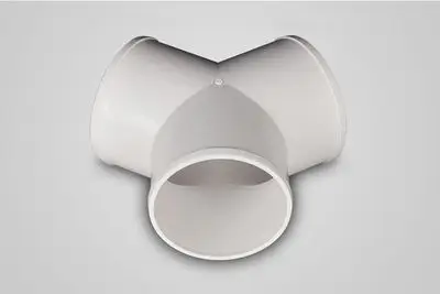 y型三通塑料pvc正三通接头软管分叉三通100/150风机通风管道分流