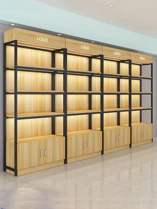 货架展示柜陈列化妆品置物架产品饰品样品母婴店超市多层手办柜子