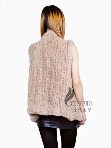 欧美时尚纯手工编织兔毛马甲 皮草批发_女式马甲背心_列表网