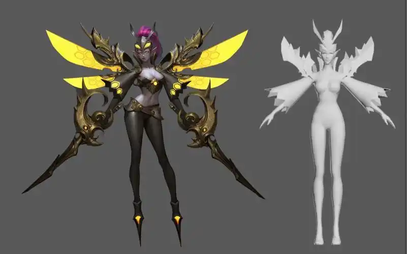 【3dmax人物建模】游戏女性角色"黄蜂女"3d人物建模_哔哩哔哩_bili