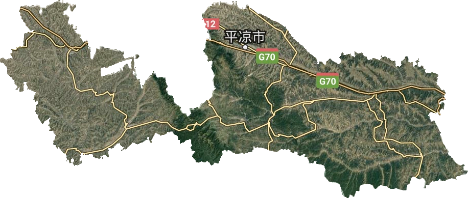 平凉市高清卫星地图