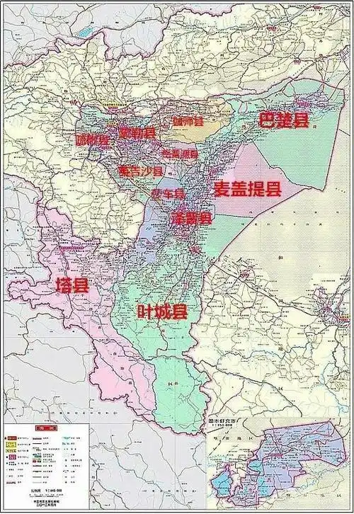 喀什地区地图