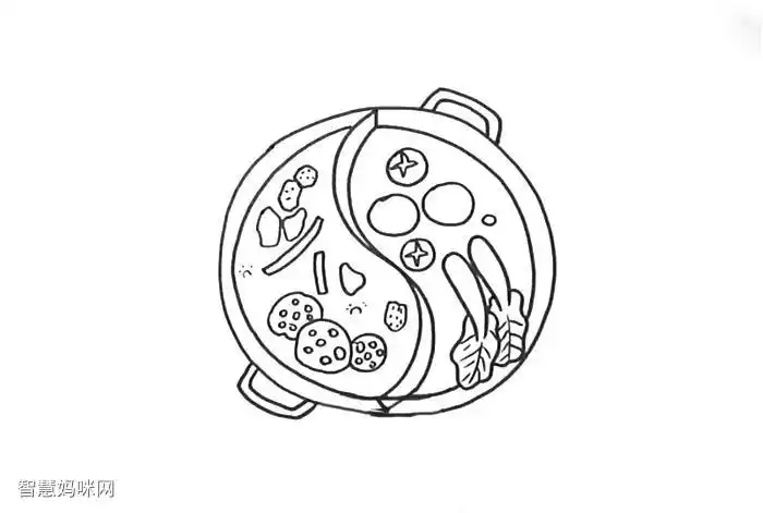 火锅怎么画-图1简笔画作品完成图