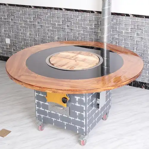 东北铁锅灶台饭店移动地锅鸡大锅台柴火灶烧火锅桌