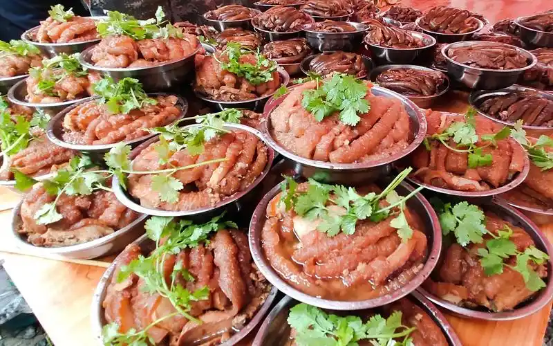 农村大席简单制作热闹