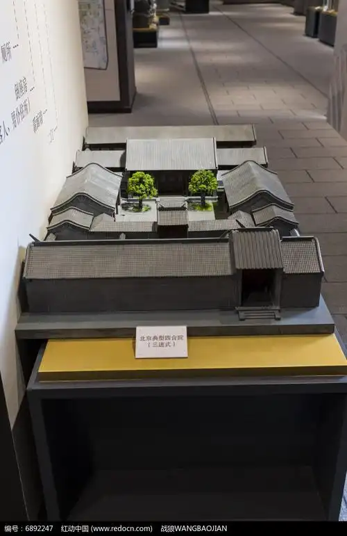 北京典型三进式四合院远景