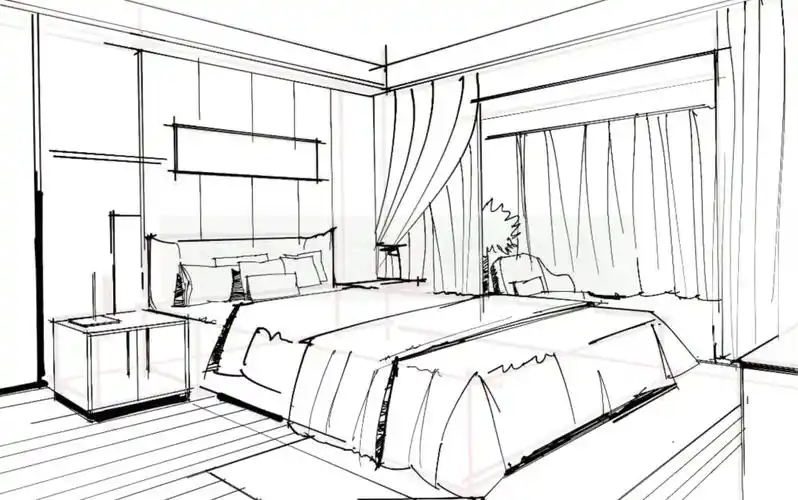 【ipad室内手绘】日常线稿(卧室 )