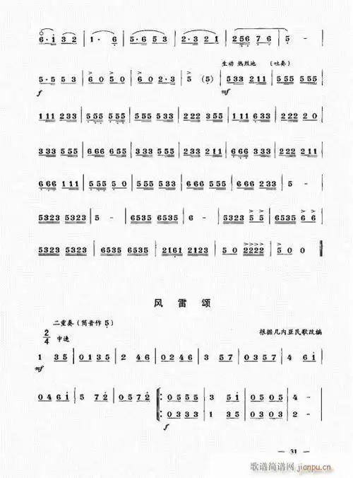 简捷实用唢呐教程 (上册)21-40简谱_简捷实用唢呐教程 (上册)21-40