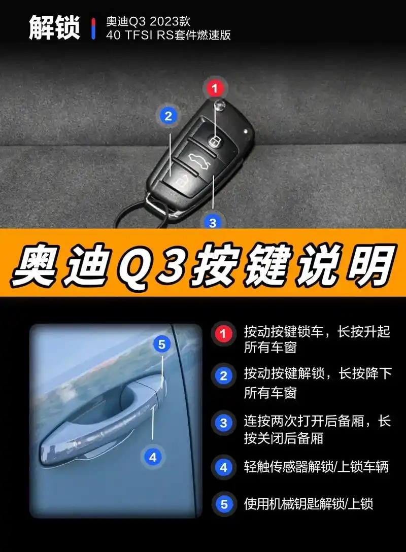 奥迪q3按键说明书.#dou是好车 #抖音汽车 #带你懂车  - 抖音