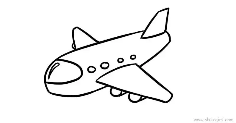 飞机简笔画画法图解