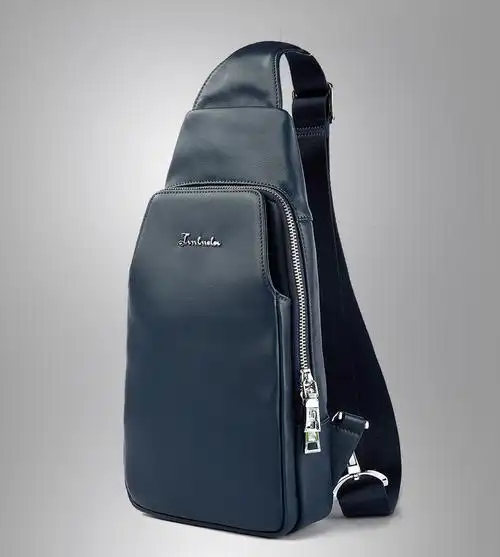 金路达jinluda男士胸包男包斜挎包真皮手机包头层牛皮单肩包休闲户外