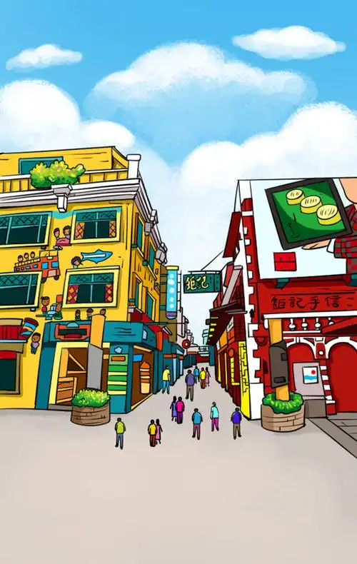 澳门宣传卡通海报