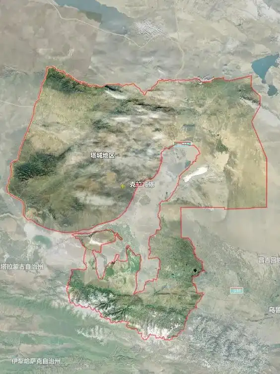 地理百科 区县市地图轮廓.塔城地区,是新疆维吾尔自治区地区, - 抖音