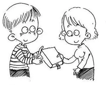 借书人物简笔画家庭人物