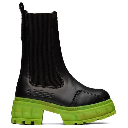 viron 黑色 paradigm 中筒靴女